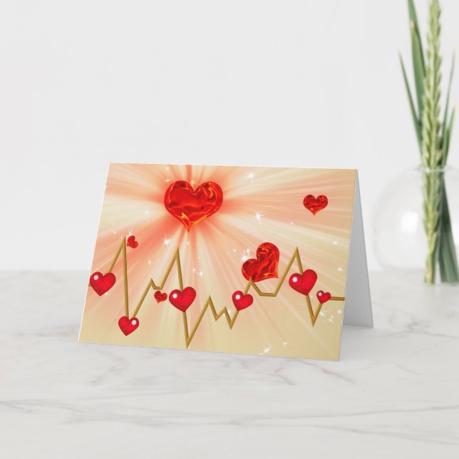 Tarjeta Festiva Valentina cardíaca (Anverso)