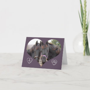 TARJETA FESTIVA VALENTINA DE DOS CABALLOS