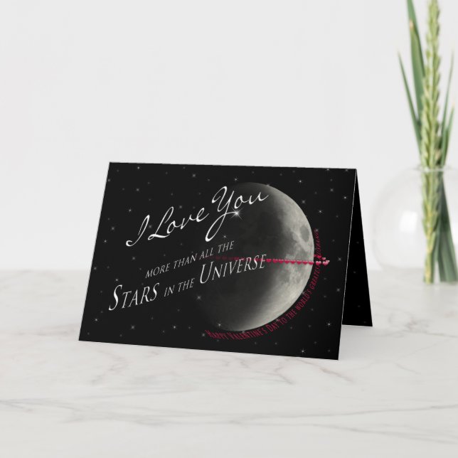 Tarjeta Festiva VALENTINA - marido - STARS/UNIVERSE (Anverso)