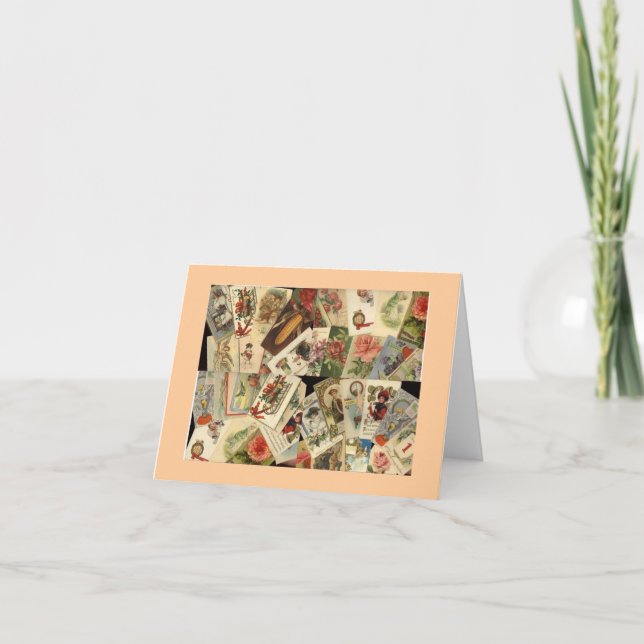 Tarjeta Festiva valentina vintage (Anverso)