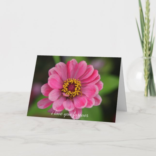 Tarjeta Festiva valentinas de flores rosadas (Anverso)