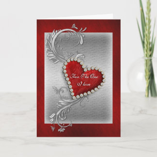 Tarjeta Festiva Valentine amor rojo corazón romántico