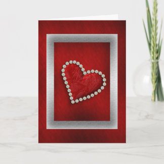 Tarjeta Festiva Valentine amor rojo corazón romántico