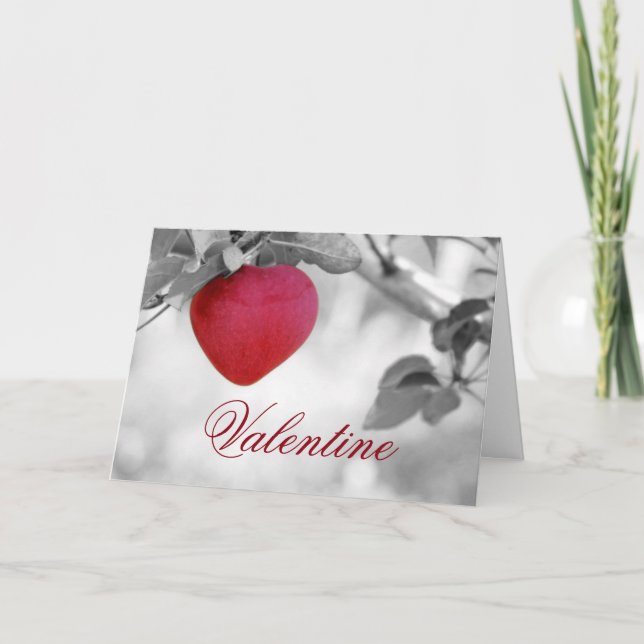 Tarjeta Festiva Valentine Apple (Anverso)