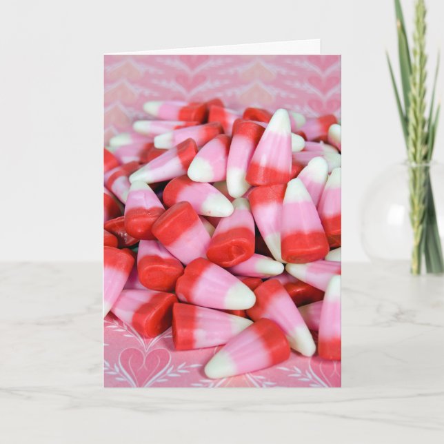 Tarjeta Festiva Valentine Candy Corn (Anverso)