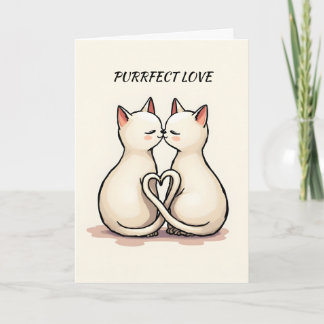 Tarjeta Festiva Valentine Cats Card