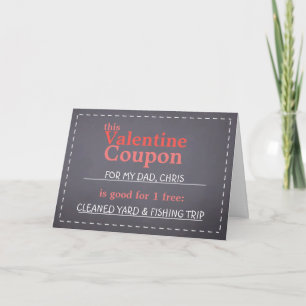 Tarjeta Festiva Valentine Chalkboard Coupon