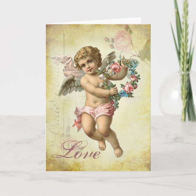 Tarjeta Festiva Valentine Cherub (Anverso)