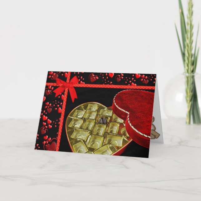Tarjeta Festiva Valentine Chocolate (Anverso)