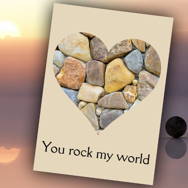 Tarjeta Festiva Valentine Corazón de Rocas (Subido por el creador)