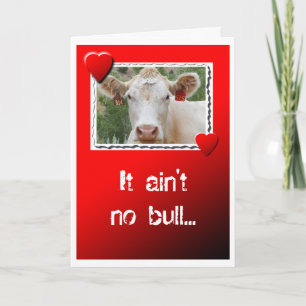 Tarjeta Festiva Valentine Cow