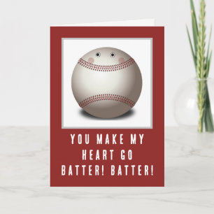 Tarjeta Festiva Valentine de béisbol