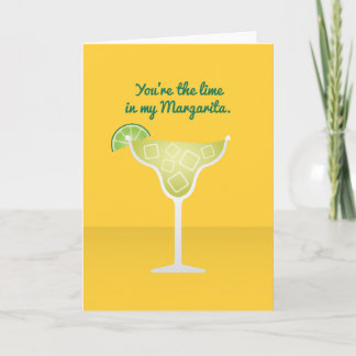 Tarjeta Festiva Valentine de cóctel: La lima en mi Margarita
