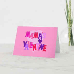 Tarjeta Festiva Valentine de los colores del corazón de mamá