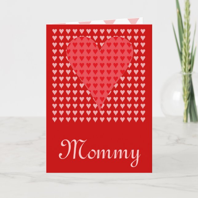 Tarjeta Festiva Valentine de mamá (Anverso)