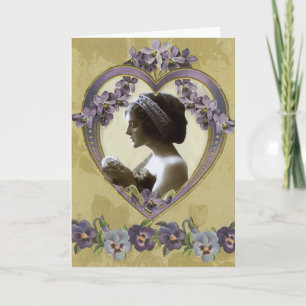 Tarjeta Festiva Valentine de señora Violet's