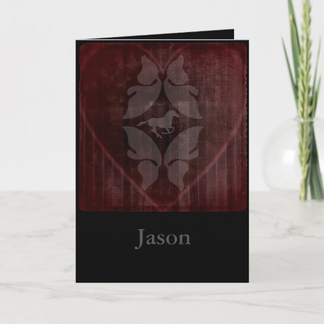 Tarjeta Festiva Valentine Faded Stencil (Anverso)