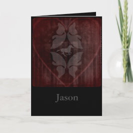 Tarjeta Festiva Valentine Faded Stencil