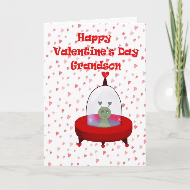 Tarjeta Festiva Valentine for Grandson (Anverso)