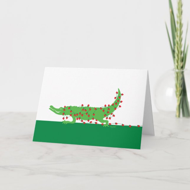Tarjeta Festiva Valentine Gator (Anverso)