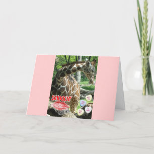 Tarjeta Festiva Valentine Giraffe