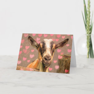 Tarjeta Festiva Valentine Goat