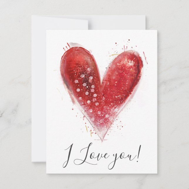 Tarjeta Festiva Valentine Heart design (Anverso)