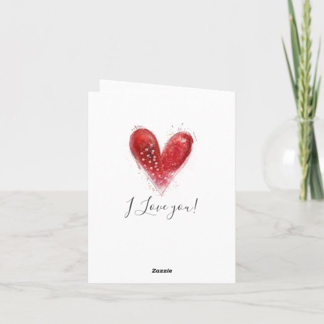 Tarjeta Festiva Valentine Heart design (Reverso)
