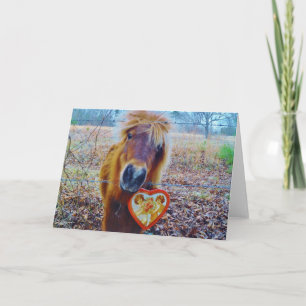 Tarjeta Festiva Valentine Heart Horse