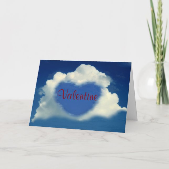 Tarjeta Festiva Valentine Heart In Sky (Anverso)
