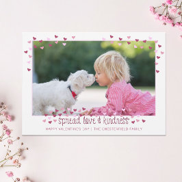 Tarjeta Festiva Valentine Hearts Photo Pink Hearts