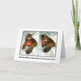 Tarjeta Festiva Valentine Kitty Heartbreaker Card