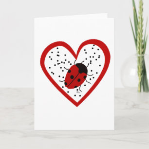 Tarjeta Festiva Valentine Ladybug