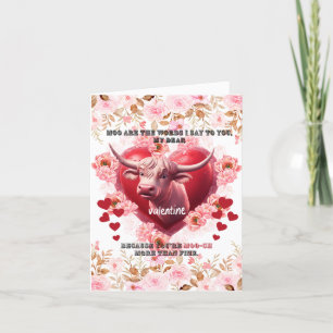 Tarjeta Festiva Valentine Lo que tengo que decir es moo