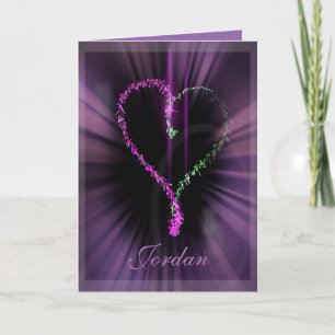 Tarjeta Festiva Valentine Neon