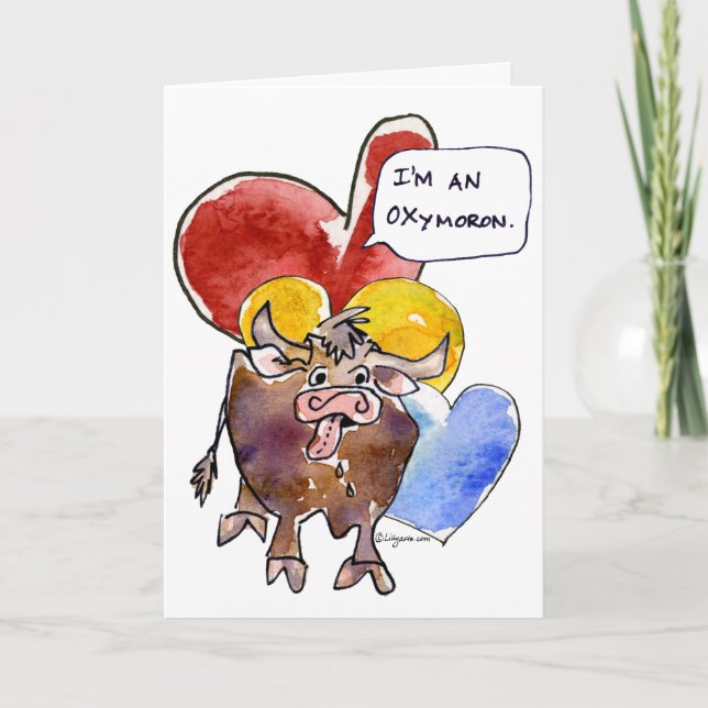 Tarjeta Festiva Valentine Oxymoron OX Love (Anverso)
