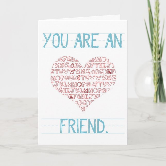 Tarjeta Festiva Valentine para amigo (Anverso)