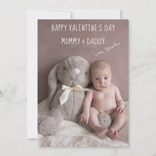 Tarjeta Festiva Valentine para mamá y papá (Anverso)