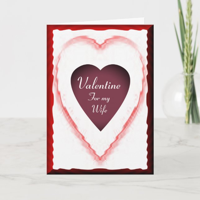 Tarjeta Festiva Valentine para mi esposa (Anverso)