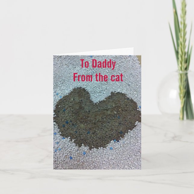 Tarjeta Festiva Valentine para papá del gato (Anverso)
