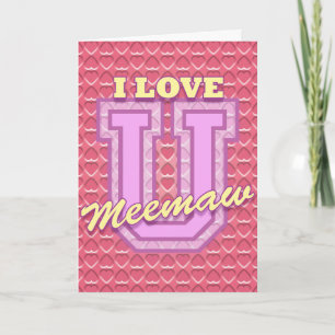 Tarjeta Festiva Valentine para tu Meemaw