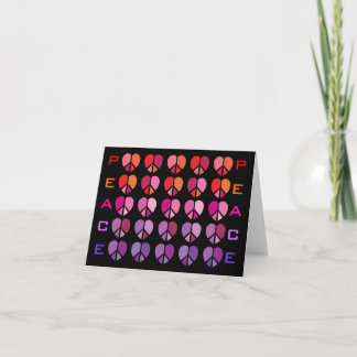 Tarjeta Festiva Valentine Peace HEARTS