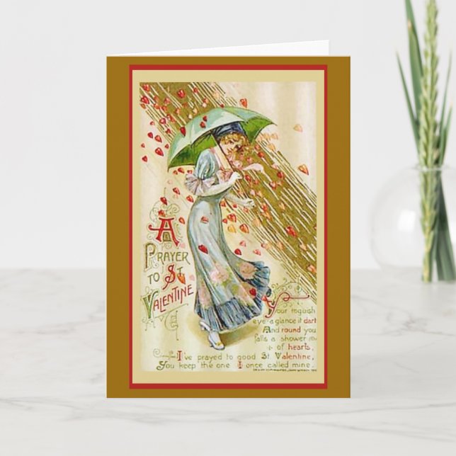 Tarjeta Festiva Valentine Prayer (Anverso)