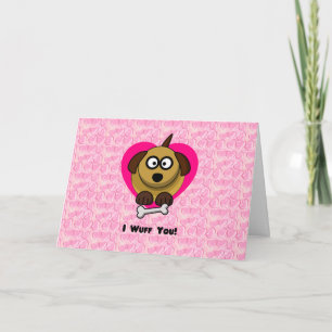 Tarjeta Festiva Valentine Puppy Love - Te Wuff