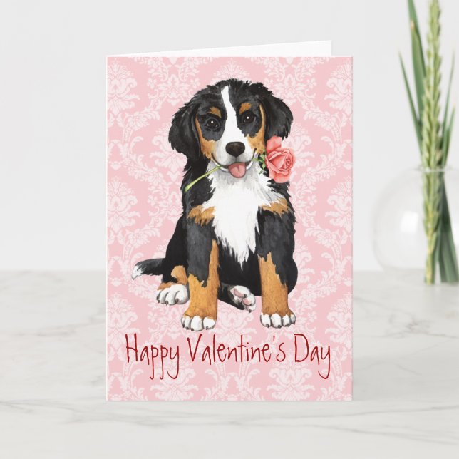 Tarjeta Festiva Valentine Rosa Berner (Anverso)