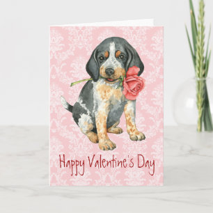 Tarjeta Festiva Valentine Rosa Borzoi