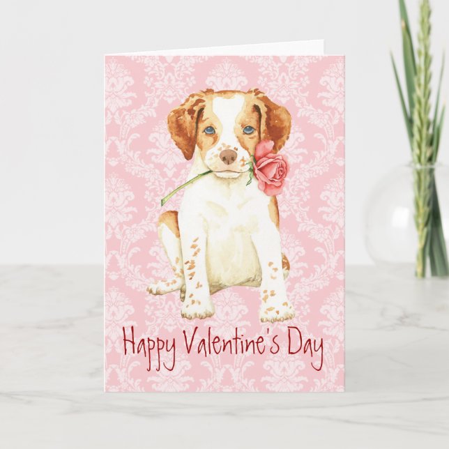 Tarjeta Festiva Valentine Rosa Brittany (Anverso)