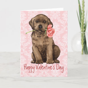Tarjeta Festiva Valentine Rosa Chocolate Lab