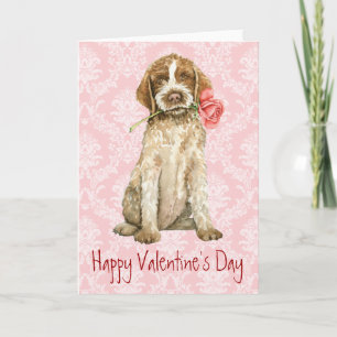 Tarjeta Festiva Valentine Rosa Griffon