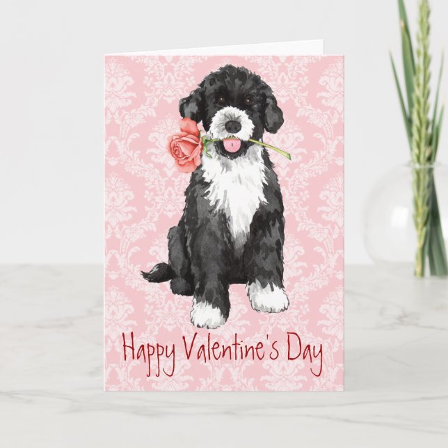 Tarjeta Festiva Valentine Rosa PWD (Anverso)